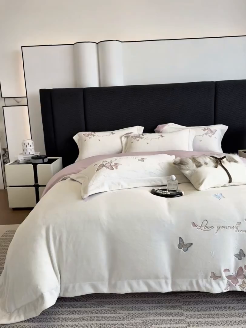 91家纺网 家纺一手货源 找家纺 星蕴家纺 2025新款230克全消光牛奶绒四件套-佰丽 佰丽-象牙白