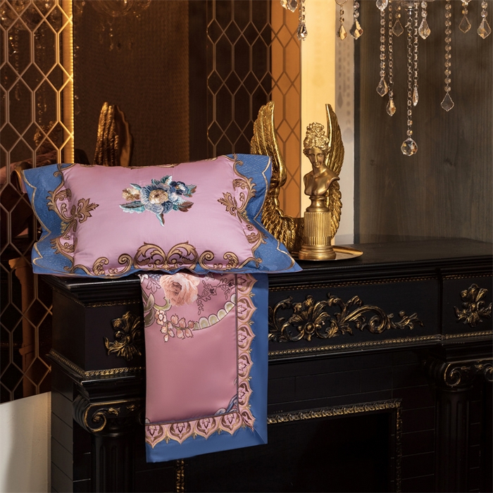 91家纺网 家纺一手货源 找家纺 OL家纺 2025新款高精密色织大提花四件套-系列二 欧式紫