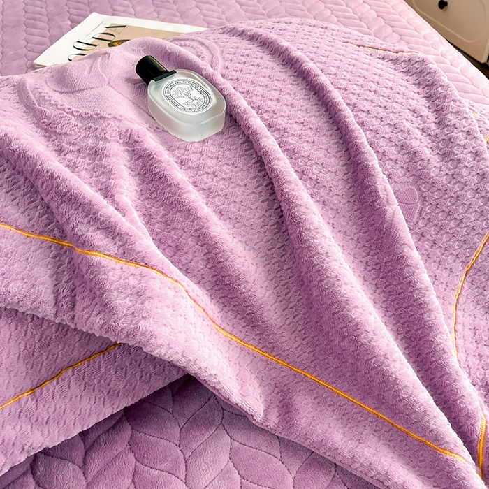 91家纺网 家纺一手货源 找家纺 代芙家纺 2025新款全消光雕花四件套-爱恋 爱恋-魔芋紫