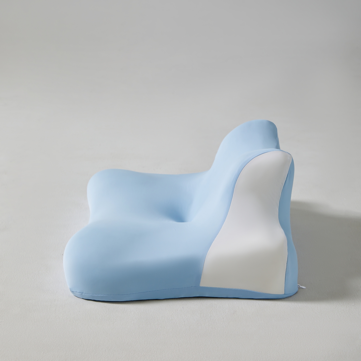 91家纺网 家纺一手货源 找家纺 纳斯顿家纺 2025新款记忆棉玩睡枕软硬两用记忆棉枕头多姿势护颈枕卧室靠枕侧睡可拆洗 天真蓝