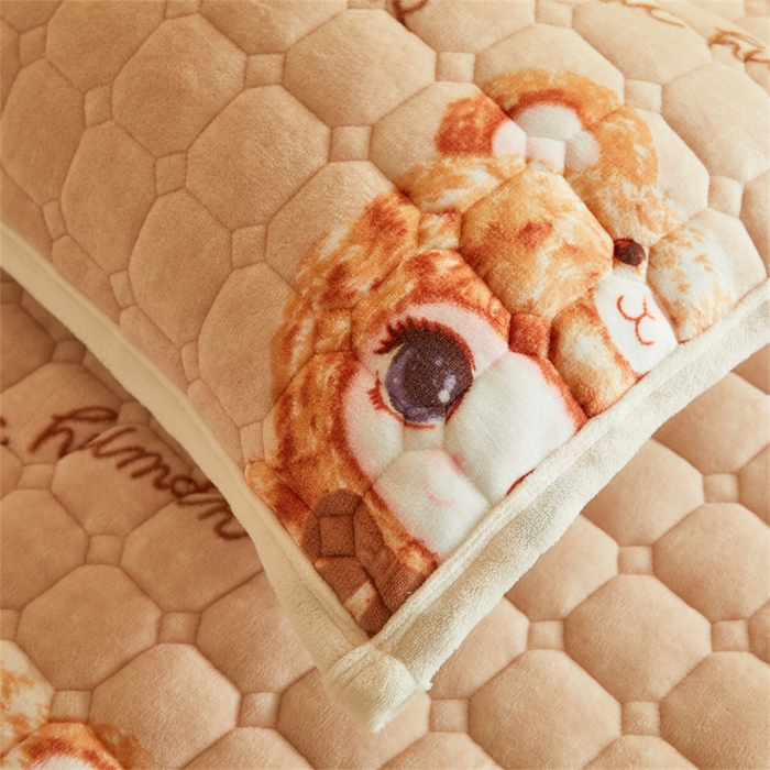 91家纺网 家纺一手货源 找家纺 慕木家纺 2025新款学生床牛奶绒印花床垫床护垫 床褥垫-拉布咖