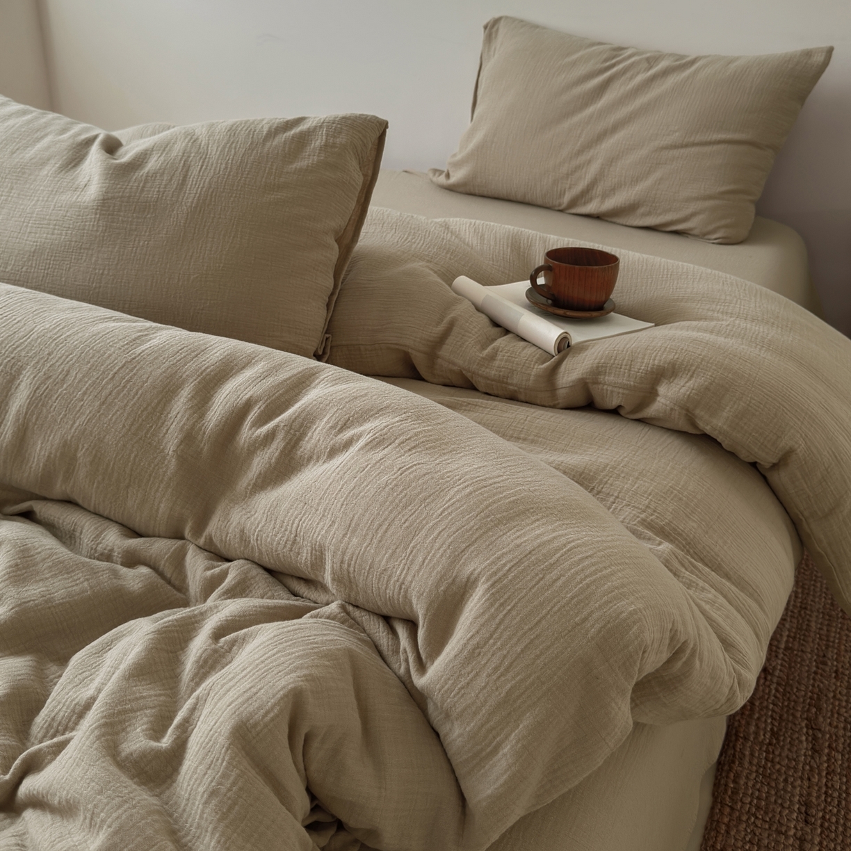 91家纺网 家纺一手货源 找家纺 （总）玖弘家居 2025新款软糯皱皱纱单品被套系列