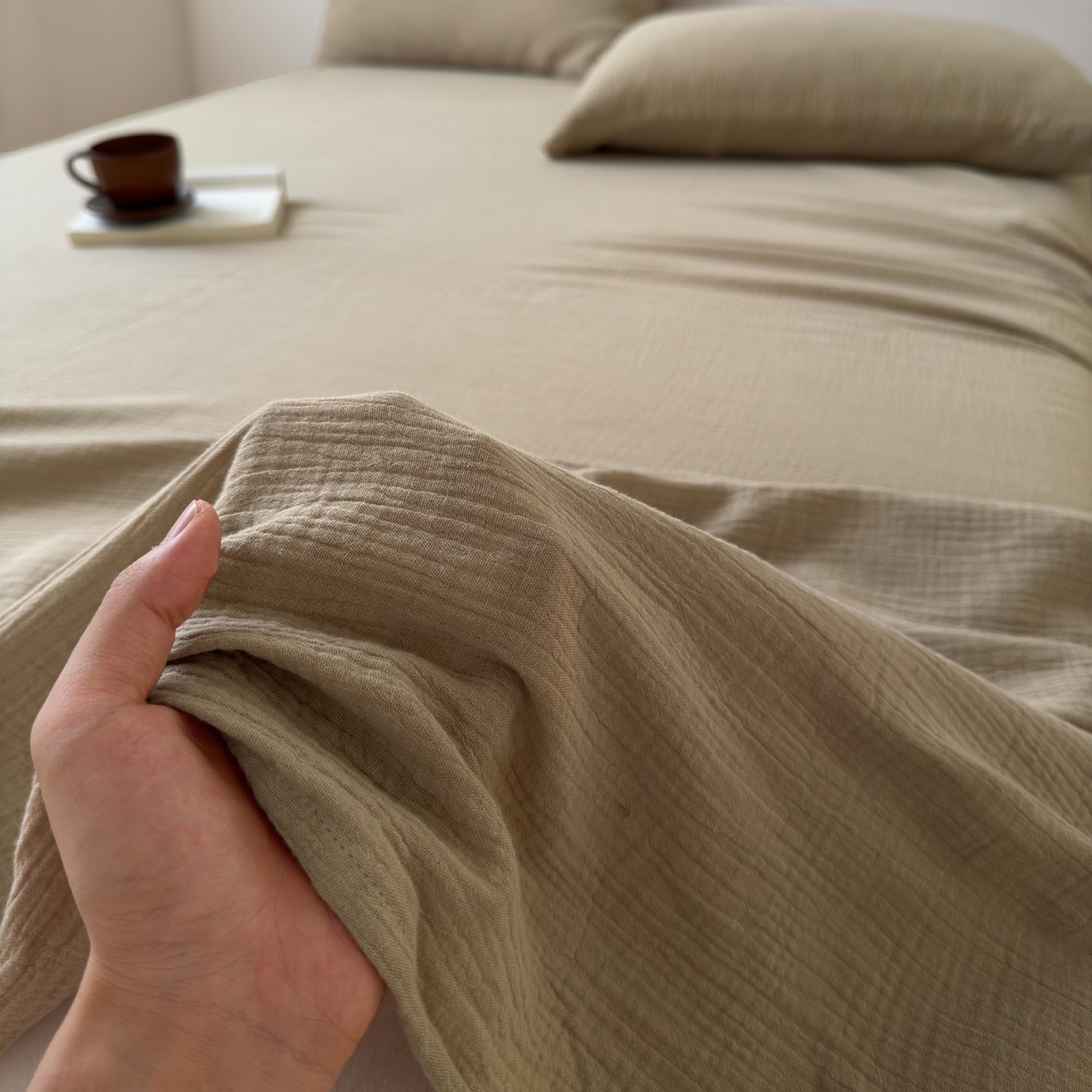 91家纺网 家纺一手货源 找家纺 （总）玖弘家居 2025新款软糯皱皱纱单品枕套系列