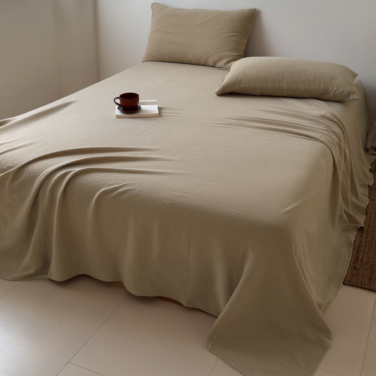 91家纺网 家纺一手货源 找家纺 （总）玖弘家居 2025新款软糯皱皱纱单品枕套系列