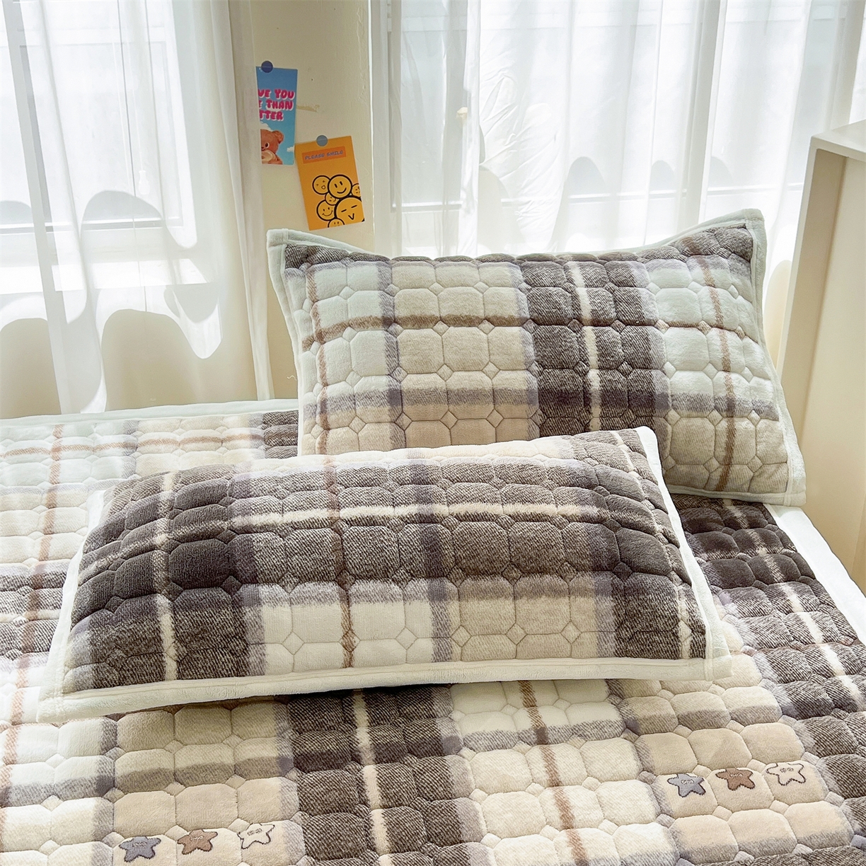 91家纺网 家纺一手货源 找家纺 慕木家纺 2025新款大床款牛奶绒印花床褥垫系列 床褥垫-菲拉格