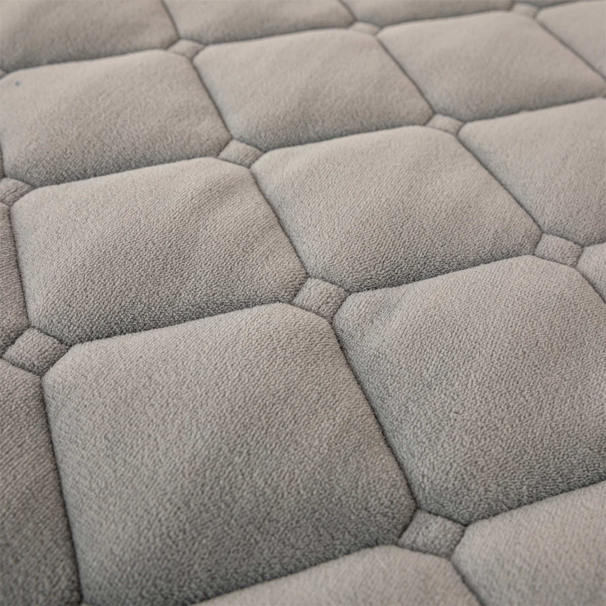 91家纺网 家纺一手货源 找家纺 慕木家纺 2025新款大床款牛奶绒印花床褥垫系列 床褥垫-高级灰