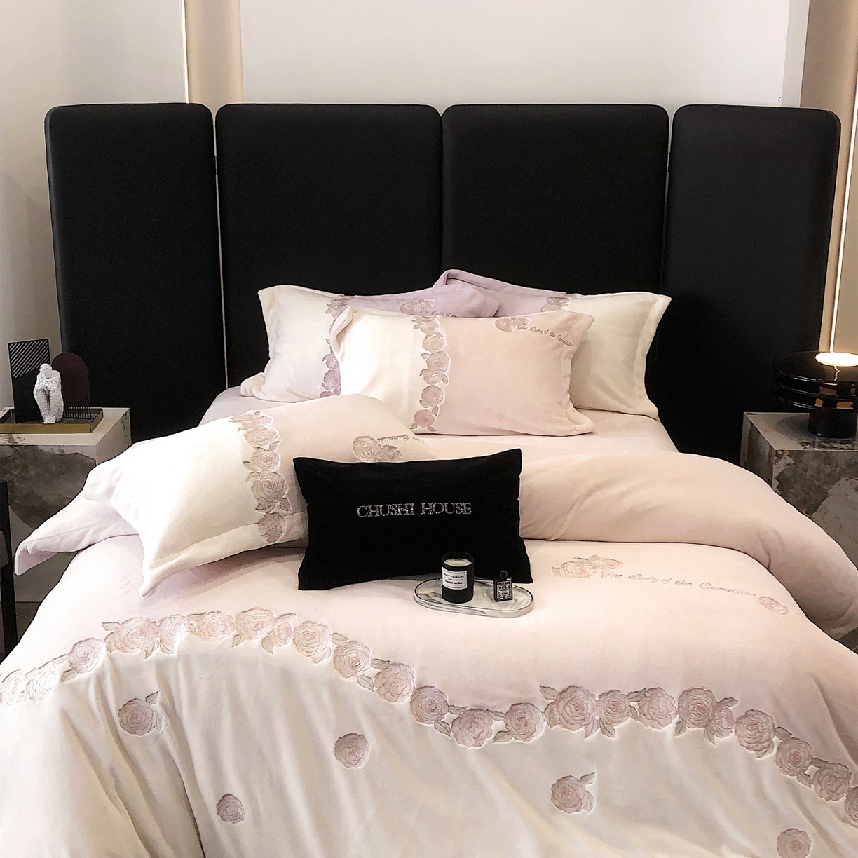 91家纺网 家纺一手货源 找家纺 （总）初拾 2025新款230g牛奶绒“花卉” 四件套-暖冬甜心