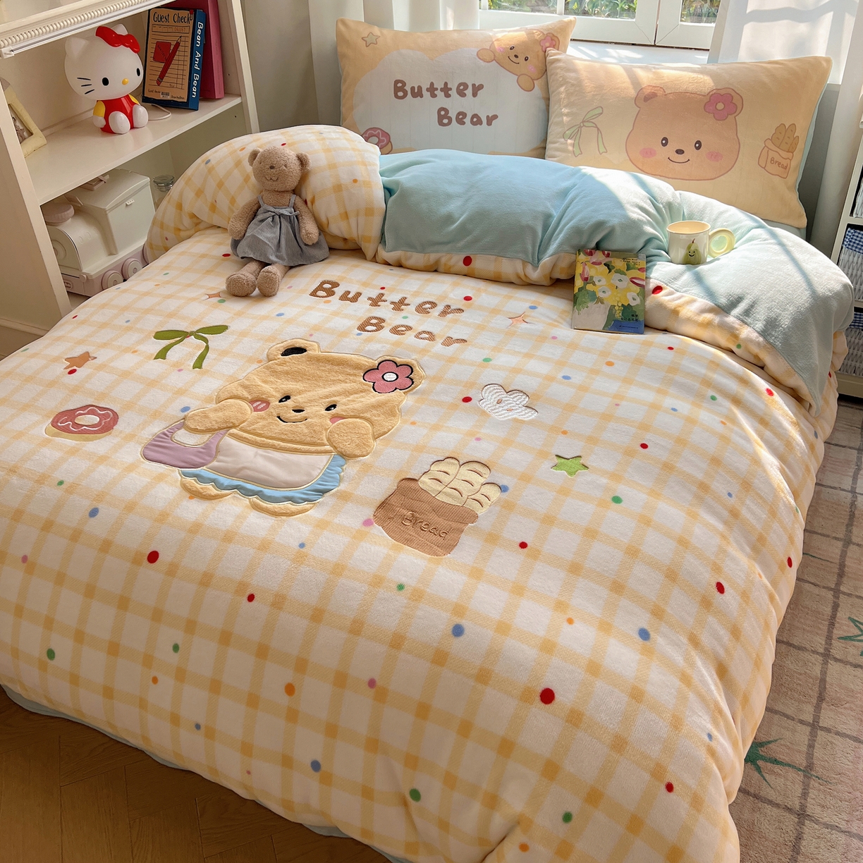 91家纺网 家纺一手货源 找家纺 （总）桃喜 2025新款亲肤卡通系列四件套