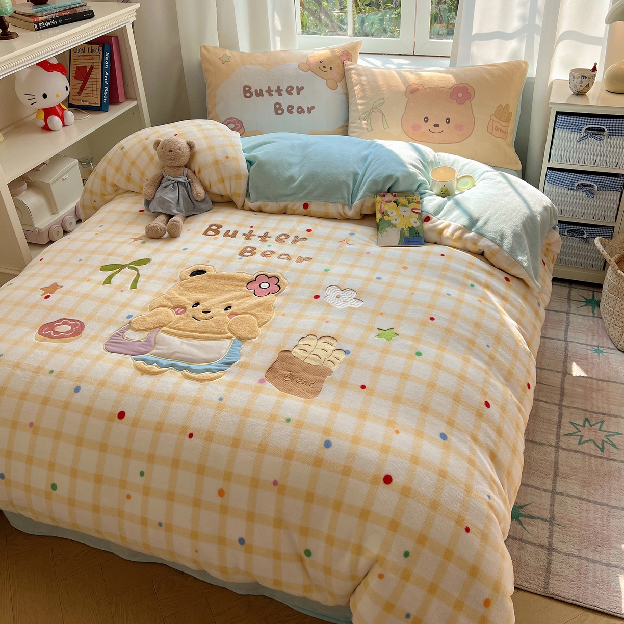 91家纺网 家纺一手货源 找家纺 （总）桃喜 2025新款亲肤卡通系列四件套