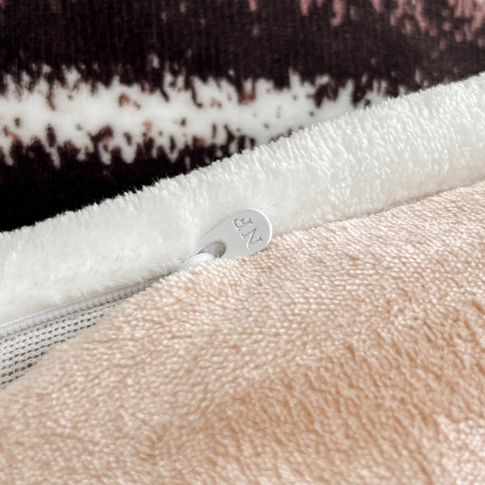 91家纺网 家纺一手货源 找家纺 诺梵2025新款牛8斤奶绒印花包边四件套简尚-粉