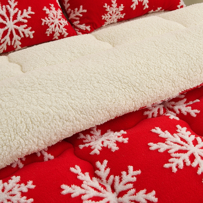 91家纺网 家纺一手货源 找家纺 （总）圣楚家纺 2025新款雪花羊羔绒冬被 被子被芯