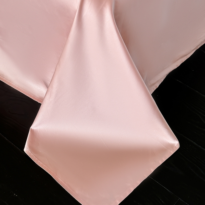 91家纺网 家纺一手货源 找家纺 （总）宅家居 2025新款樱花恋系列-轻奢法式小香风双面100%纯棉刺绣拼接款全棉长绒棉四件套