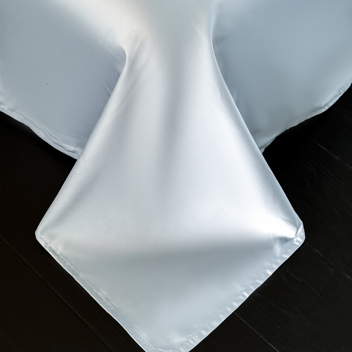 91家纺网 家纺一手货源 找家纺 宅家居 2025新款樱花恋系列-轻奢法式小香风双面100%纯棉刺绣拼接款全棉长绒棉四件套 繁星蓝