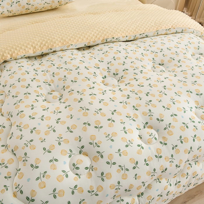 91家纺网 家纺一手货源 找家纺 圣楚家纺 2025新款针织豆豆冬被 被子被芯 小晴天