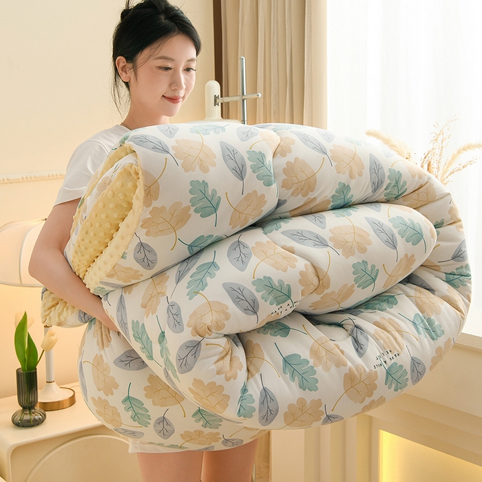 91家纺网 家纺一手货源 找家纺 圣楚家纺 2025新款针织豆豆冬被 被子被芯 清风