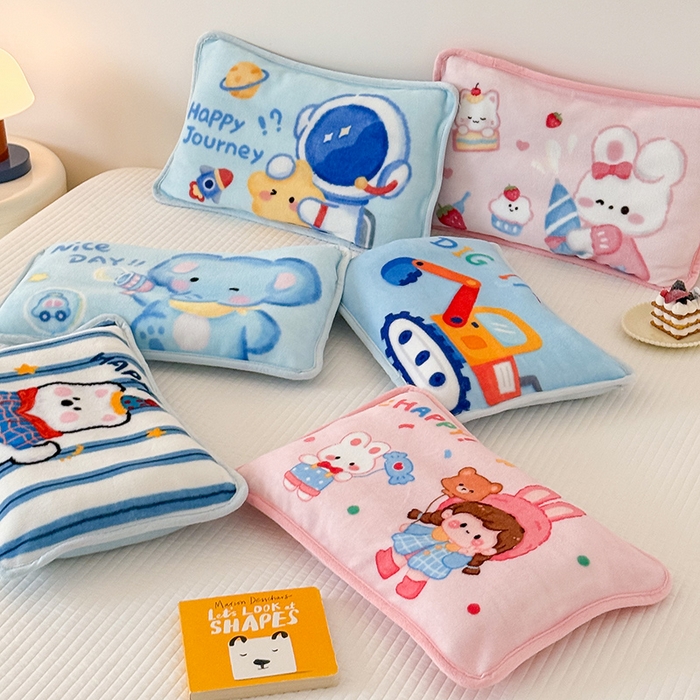 91家纺网 家纺一手货源 找家纺 （总）嗨生活 2025年原创大版牛奶绒枕套 枕芯 儿童枕套 枕芯 幼儿园枕套枕芯