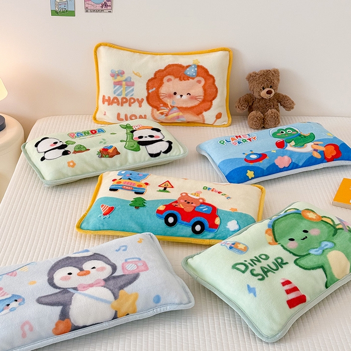 91家纺网 家纺一手货源 找家纺 （总）嗨生活 2025年原创大版牛奶绒枕套 枕芯 儿童枕套 枕芯 幼儿园枕套枕芯