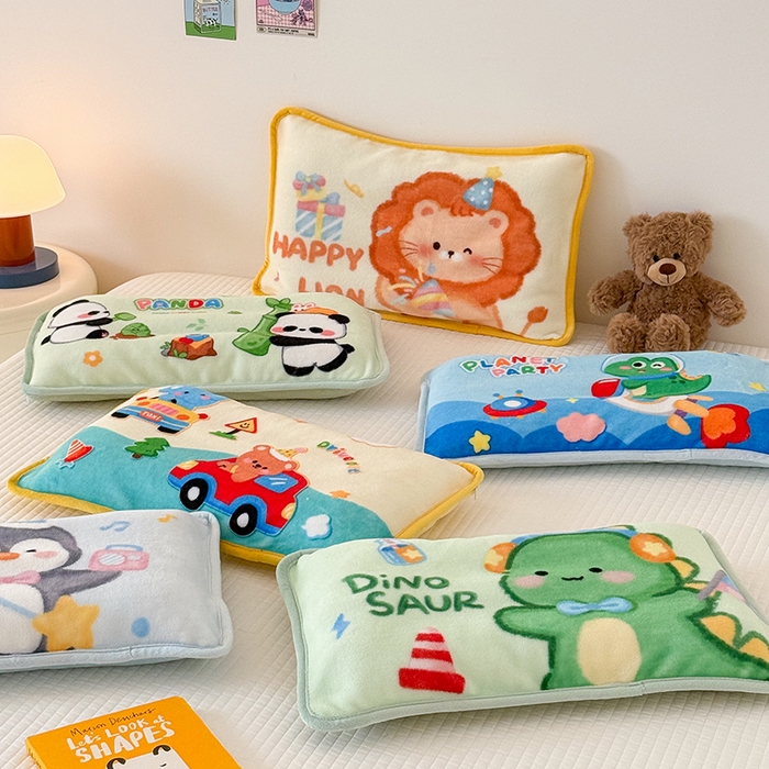 91家纺网 家纺一手货源 找家纺 （总）嗨生活 2025年原创大版牛奶绒枕套 枕芯 儿童枕套 枕芯 幼儿园枕套枕芯