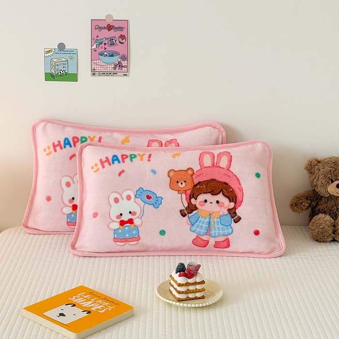 91家纺网 家纺一手货源 找家纺 （总）嗨生活 2025年原创大版牛奶绒枕套 枕芯 儿童枕套 枕芯 幼儿园枕套枕芯