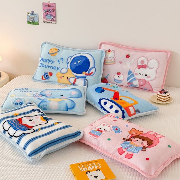 91家纺网 家纺一手货源 找家纺 嗨生活 2025年原创大版牛奶绒枕套 枕芯 儿童枕套 枕芯 幼儿园枕套枕芯 组合图仅供参考不可下单