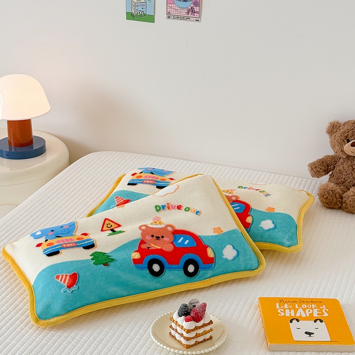 91家纺网 家纺一手货源 找家纺 嗨生活 2025年原创大版牛奶绒枕套 枕芯 儿童枕套 枕芯 幼儿园枕套枕芯 牛奶绒-动物乐园