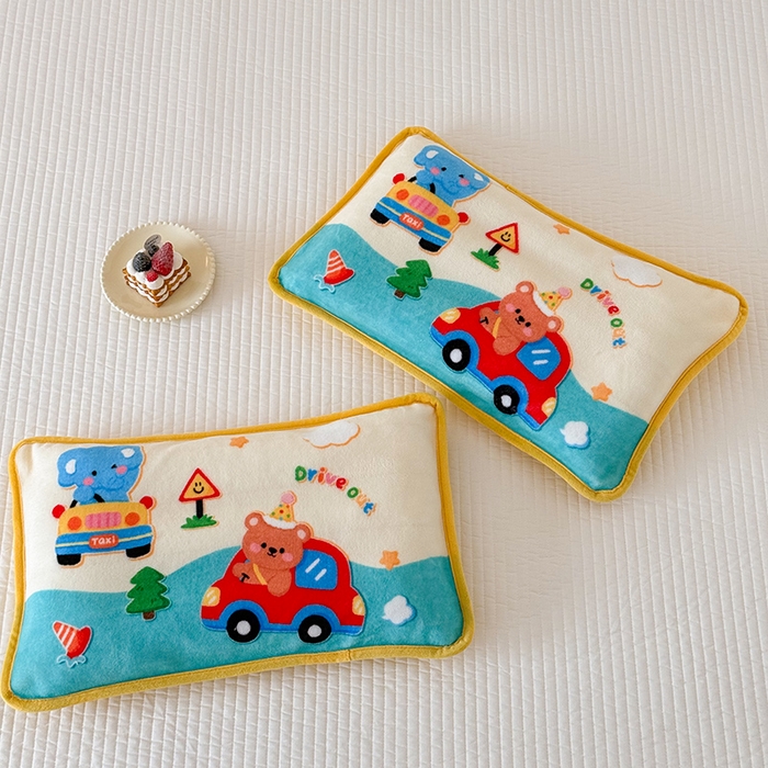 91家纺网 家纺一手货源 找家纺 嗨生活 2025年原创大版牛奶绒枕套 枕芯 儿童枕套 枕芯 幼儿园枕套枕芯 牛奶绒-动物乐园