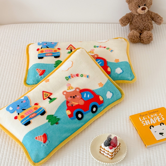 91家纺网 家纺一手货源 找家纺 嗨生活 2025年原创大版牛奶绒枕套 枕芯 儿童枕套 枕芯 幼儿园枕套枕芯 牛奶绒-动物乐园