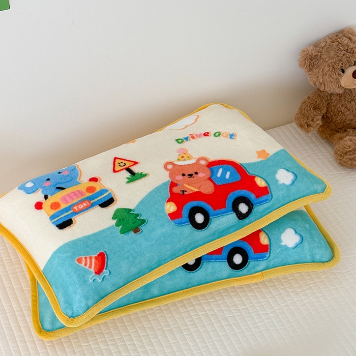 91家纺网 家纺一手货源 找家纺 嗨生活 2025年原创大版牛奶绒枕套 枕芯 儿童枕套 枕芯 幼儿园枕套枕芯 牛奶绒-动物乐园