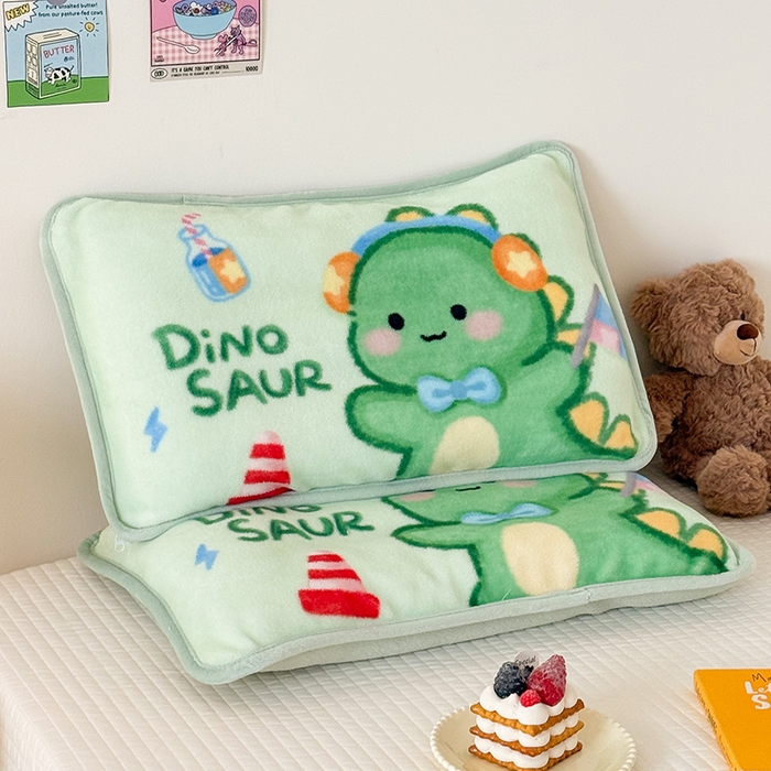 91家纺网 家纺一手货源 找家纺 嗨生活 2025年原创大版牛奶绒枕套 枕芯 儿童枕套 枕芯 幼儿园枕套枕芯 牛奶绒-恐龙宝宝