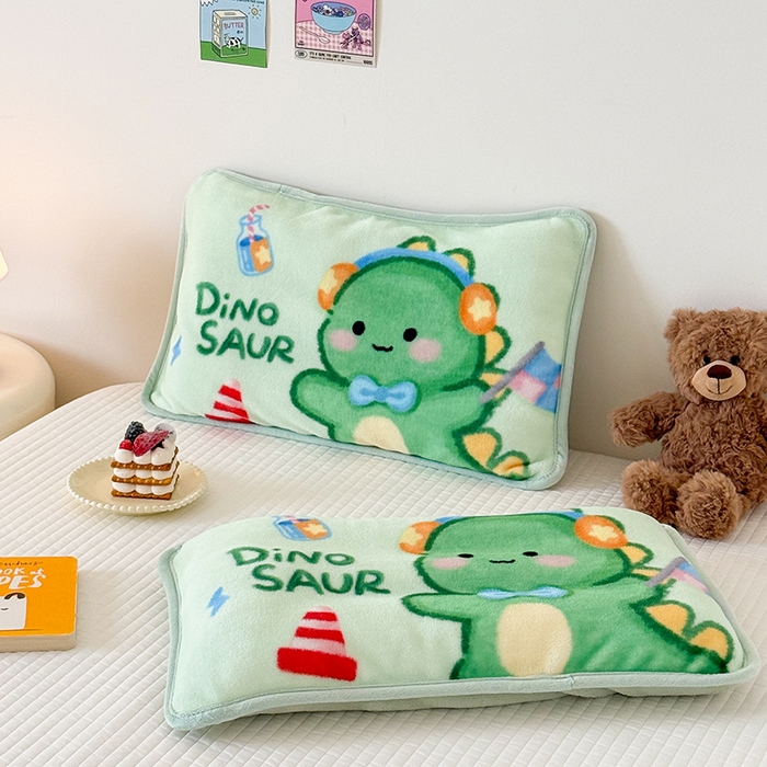 91家纺网 家纺一手货源 找家纺 嗨生活 2025年原创大版牛奶绒枕套 枕芯 儿童枕套 枕芯 幼儿园枕套枕芯 牛奶绒-恐龙宝宝