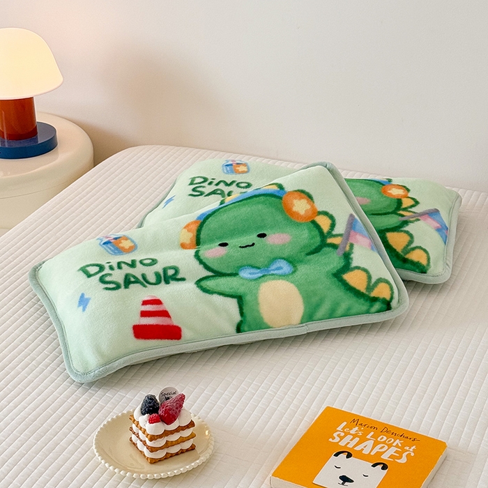 91家纺网 家纺一手货源 找家纺 嗨生活 2025年原创大版牛奶绒枕套 枕芯 儿童枕套 枕芯 幼儿园枕套枕芯 牛奶绒-恐龙宝宝