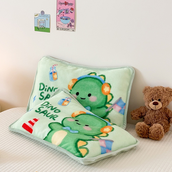 91家纺网 家纺一手货源 找家纺 嗨生活 2025年原创大版牛奶绒枕套 枕芯 儿童枕套 枕芯 幼儿园枕套枕芯 牛奶绒-恐龙宝宝