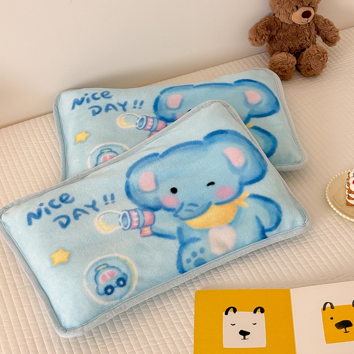 91家纺网 家纺一手货源 找家纺 嗨生活 2025年原创大版牛奶绒枕套 枕芯 儿童枕套 枕芯 幼儿园枕套枕芯 牛奶绒-快乐小象