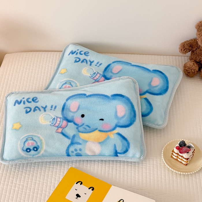 91家纺网 家纺一手货源 找家纺 嗨生活 2025年原创大版牛奶绒枕套 枕芯 儿童枕套 枕芯 幼儿园枕套枕芯 牛奶绒-快乐小象