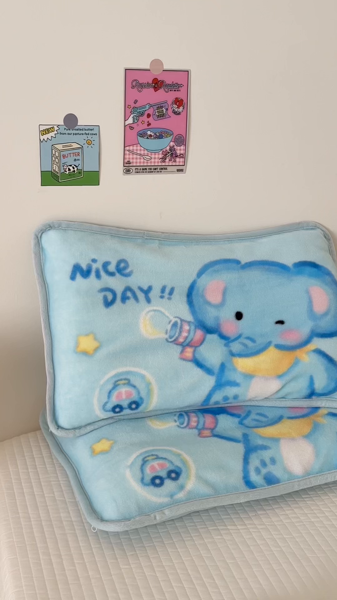 91家纺网 家纺一手货源 找家纺 嗨生活 2025年原创大版牛奶绒枕套 枕芯 儿童枕套 枕芯 幼儿园枕套枕芯 牛奶绒-快乐小象