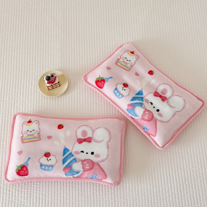 91家纺网 家纺一手货源 找家纺 嗨生活 2025年原创大版牛奶绒枕套 枕芯 儿童枕套 枕芯 幼儿园枕套枕芯 牛奶绒-萌小兔