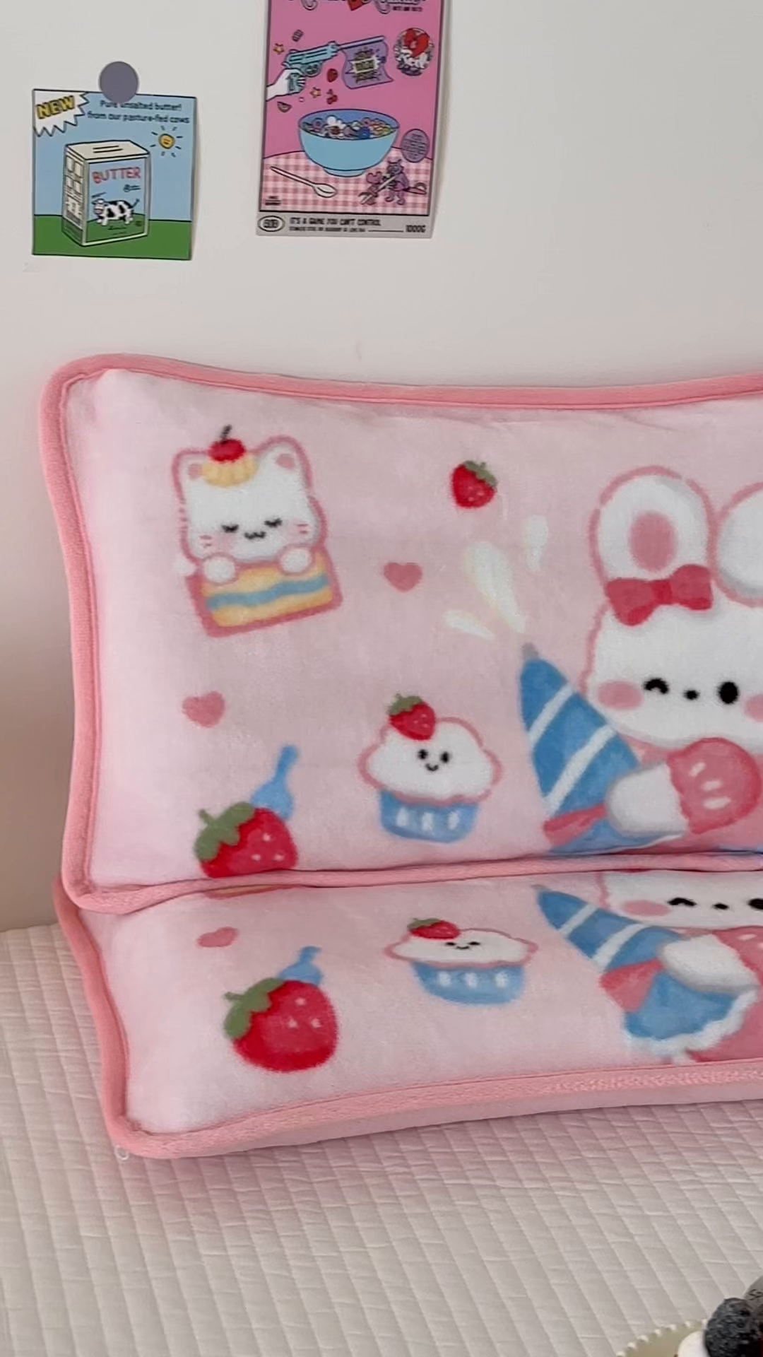 91家纺网 家纺一手货源 找家纺 嗨生活 2025年原创大版牛奶绒枕套 枕芯 儿童枕套 枕芯 幼儿园枕套枕芯 牛奶绒-萌小兔