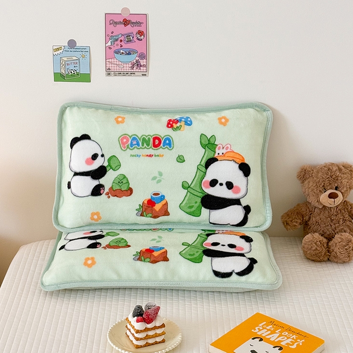 91家纺网 家纺一手货源 找家纺 嗨生活 2025年原创大版牛奶绒枕套 枕芯 儿童枕套 枕芯 幼儿园枕套枕芯 牛奶绒-熊猫之家