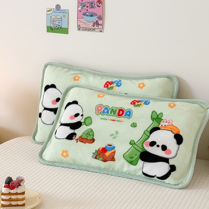 91家纺网 家纺一手货源 找家纺 嗨生活 2025年原创大版牛奶绒枕套 枕芯 儿童枕套 枕芯 幼儿园枕套枕芯 牛奶绒-熊猫之家