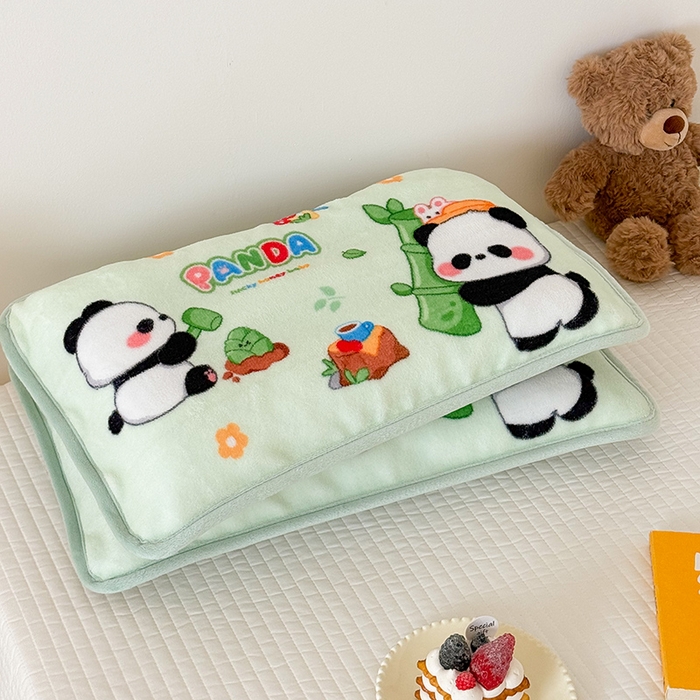 91家纺网 家纺一手货源 找家纺 嗨生活 2025年原创大版牛奶绒枕套 枕芯 儿童枕套 枕芯 幼儿园枕套枕芯 牛奶绒-熊猫之家