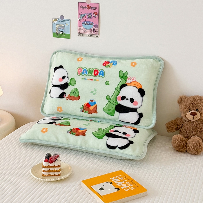 91家纺网 家纺一手货源 找家纺 嗨生活 2025年原创大版牛奶绒枕套 枕芯 儿童枕套 枕芯 幼儿园枕套枕芯 牛奶绒-熊猫之家