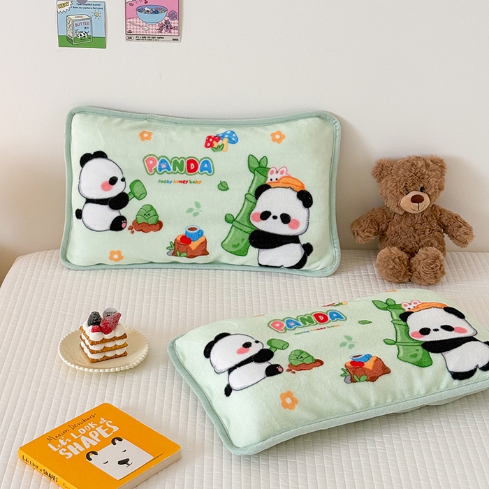 91家纺网 家纺一手货源 找家纺 嗨生活 2025年原创大版牛奶绒枕套 枕芯 儿童枕套 枕芯 幼儿园枕套枕芯 牛奶绒-熊猫之家