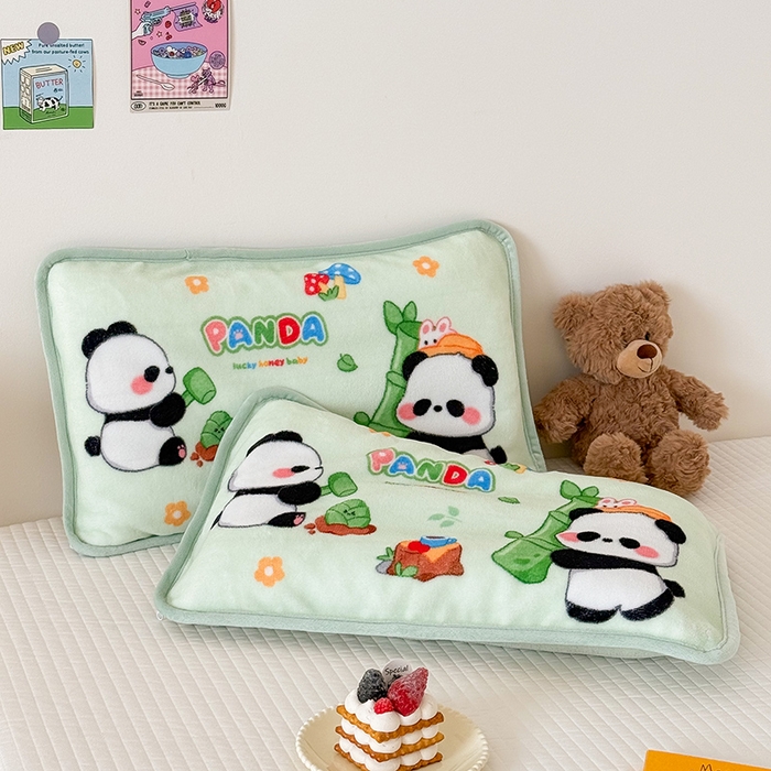 91家纺网 家纺一手货源 找家纺 嗨生活 2025年原创大版牛奶绒枕套 枕芯 儿童枕套 枕芯 幼儿园枕套枕芯 牛奶绒-熊猫之家