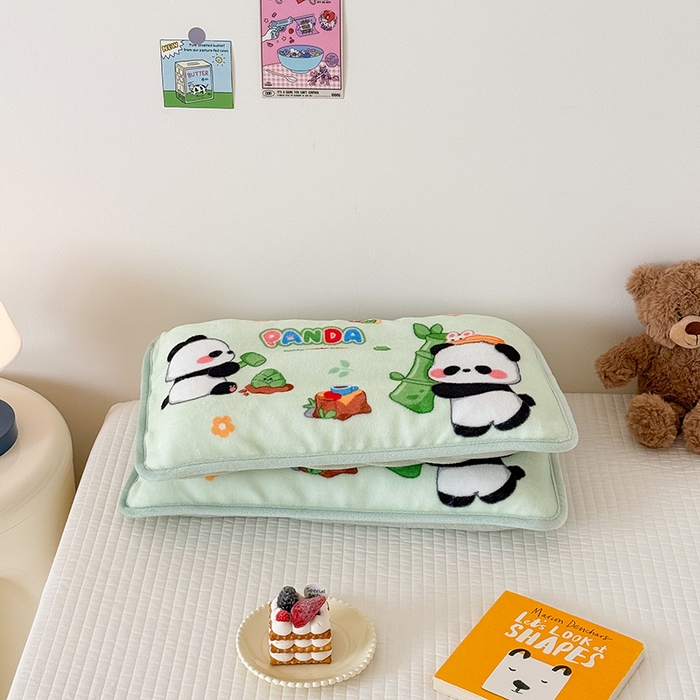 91家纺网 家纺一手货源 找家纺 嗨生活 2025年原创大版牛奶绒枕套 枕芯 儿童枕套 枕芯 幼儿园枕套枕芯 牛奶绒-熊猫之家