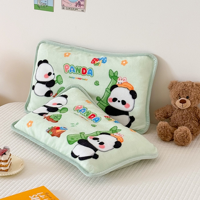 91家纺网 家纺一手货源 找家纺 嗨生活 2025年原创大版牛奶绒枕套 枕芯 儿童枕套 枕芯 幼儿园枕套枕芯 牛奶绒-熊猫之家