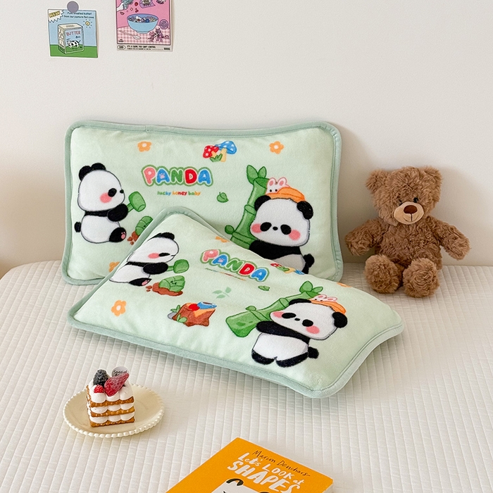 91家纺网 家纺一手货源 找家纺 嗨生活 2025年原创大版牛奶绒枕套 枕芯 儿童枕套 枕芯 幼儿园枕套枕芯 牛奶绒-熊猫之家