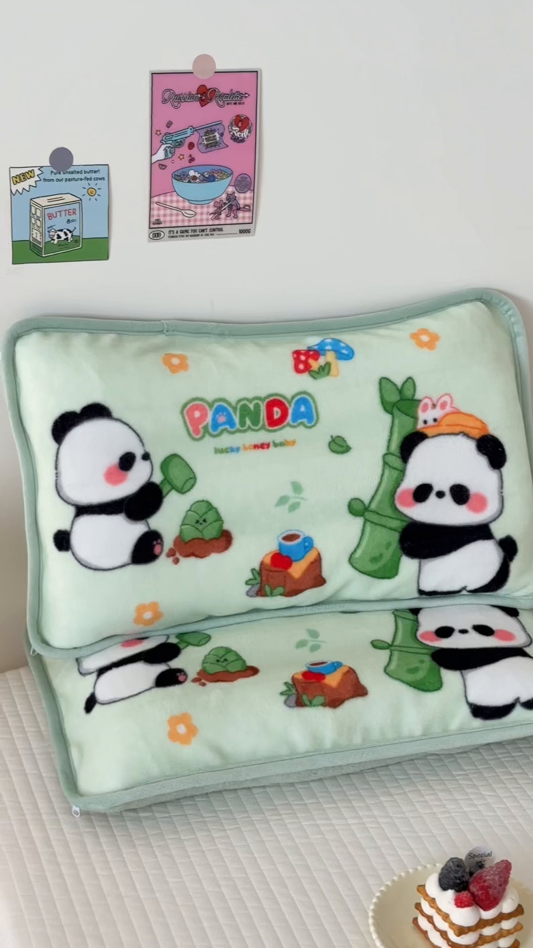 91家纺网 家纺一手货源 找家纺 嗨生活 2025年原创大版牛奶绒枕套 枕芯 儿童枕套 枕芯 幼儿园枕套枕芯 牛奶绒-熊猫之家