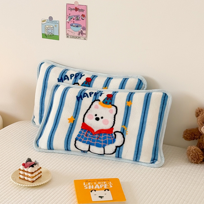 91家纺网 家纺一手货源 找家纺 嗨生活 2025年原创大版牛奶绒枕套 枕芯 儿童枕套 枕芯 幼儿园枕套枕芯 牛奶绒-雪地狗