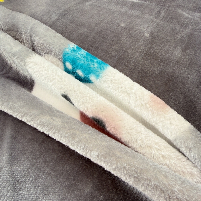 91家纺网 家纺一手货源 找家纺 丹兰 双层加厚拉舍尔毛毯牛奶绒毯子结婚盖毯法兰绒垫毯新版 76幸运熊