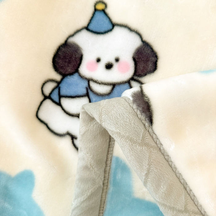 91家纺网 家纺一手货源 找家纺 丹兰 双层加厚拉舍尔毛毯牛奶绒毯子结婚盖毯法兰绒垫毯新版 77奶油小狗